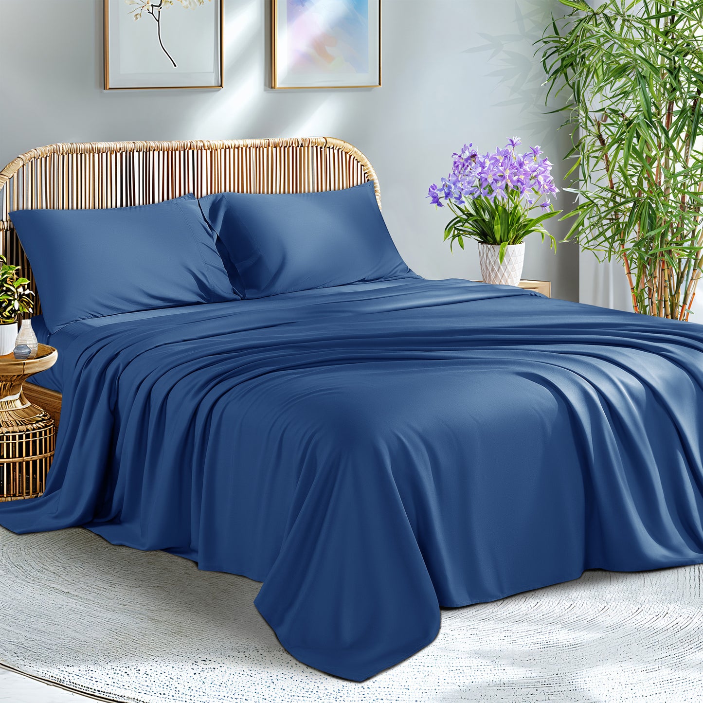 KATOON 100% Bamboo Cooling Sheet 4/6 Pieces