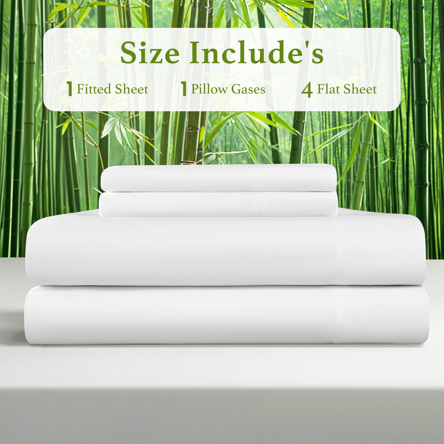Baauye Bamboo Cooling Sheet Set 4 Pieces