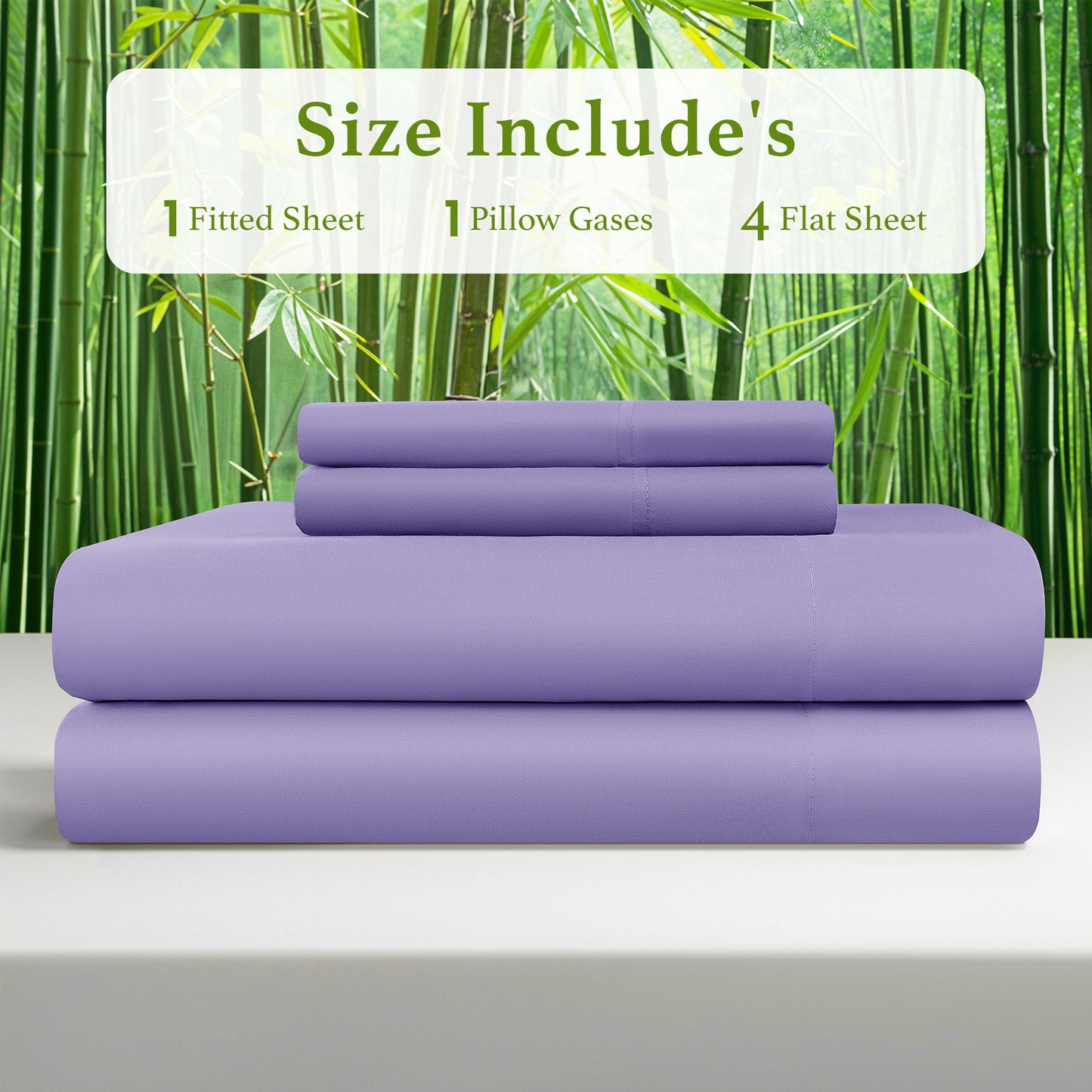 Baauye Bamboo Cooling Sheet Set 4 Pieces