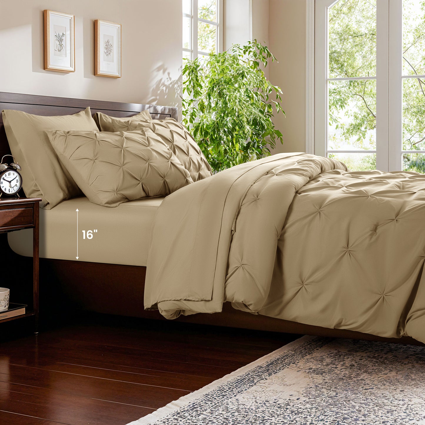 Baauye Luxury Comforter Set -7PC