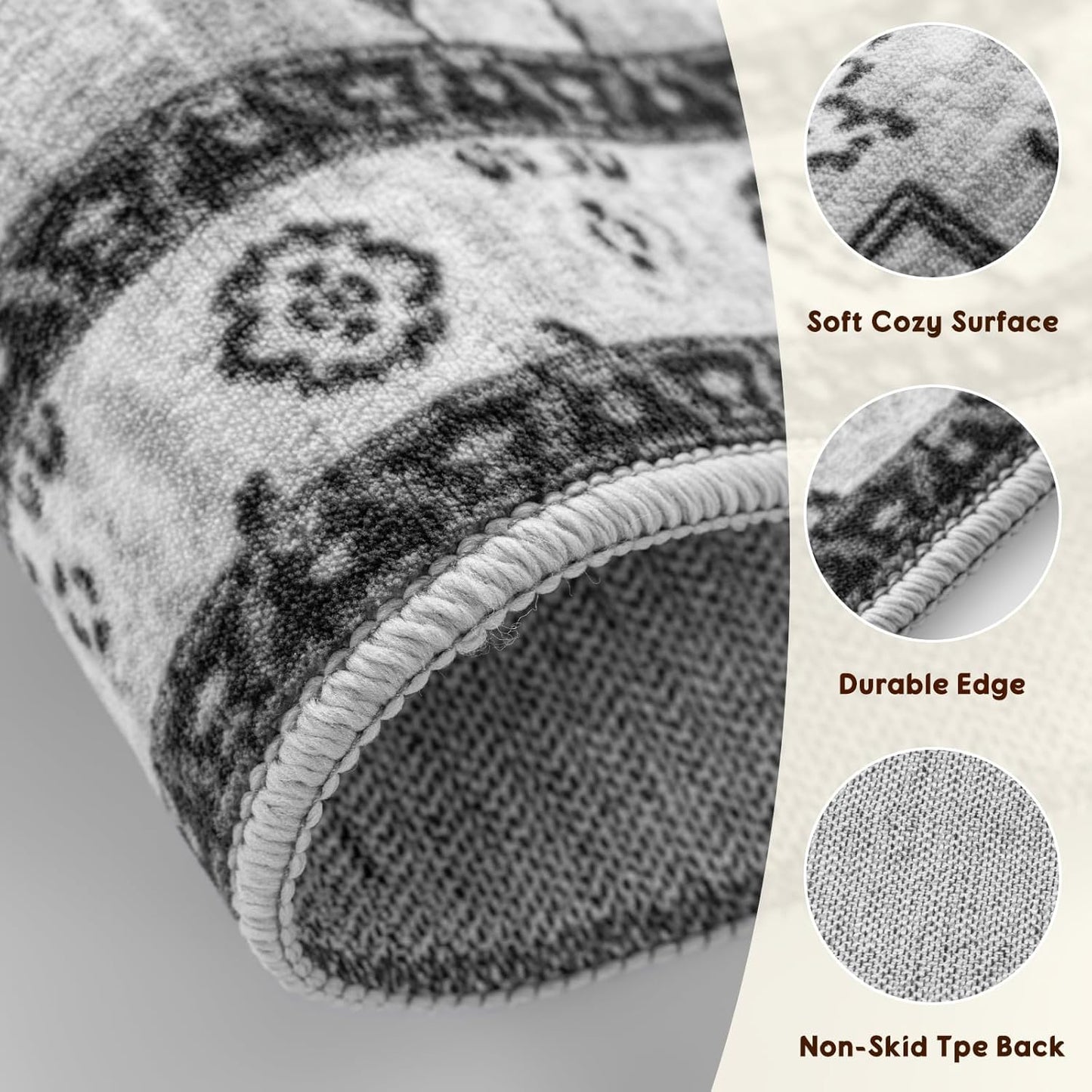 Washable Non-Slip Soft Pet-Friendly Rug