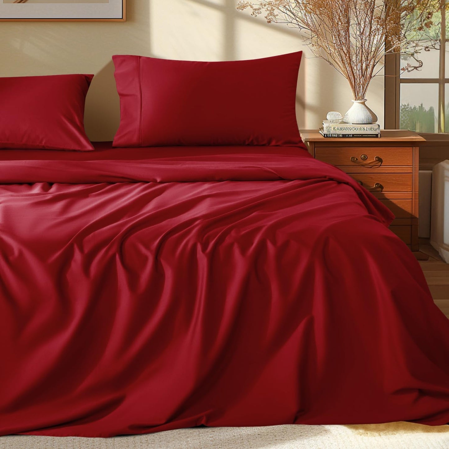 1000TC Egyptian Cotton Sheets-Cool-4 PC