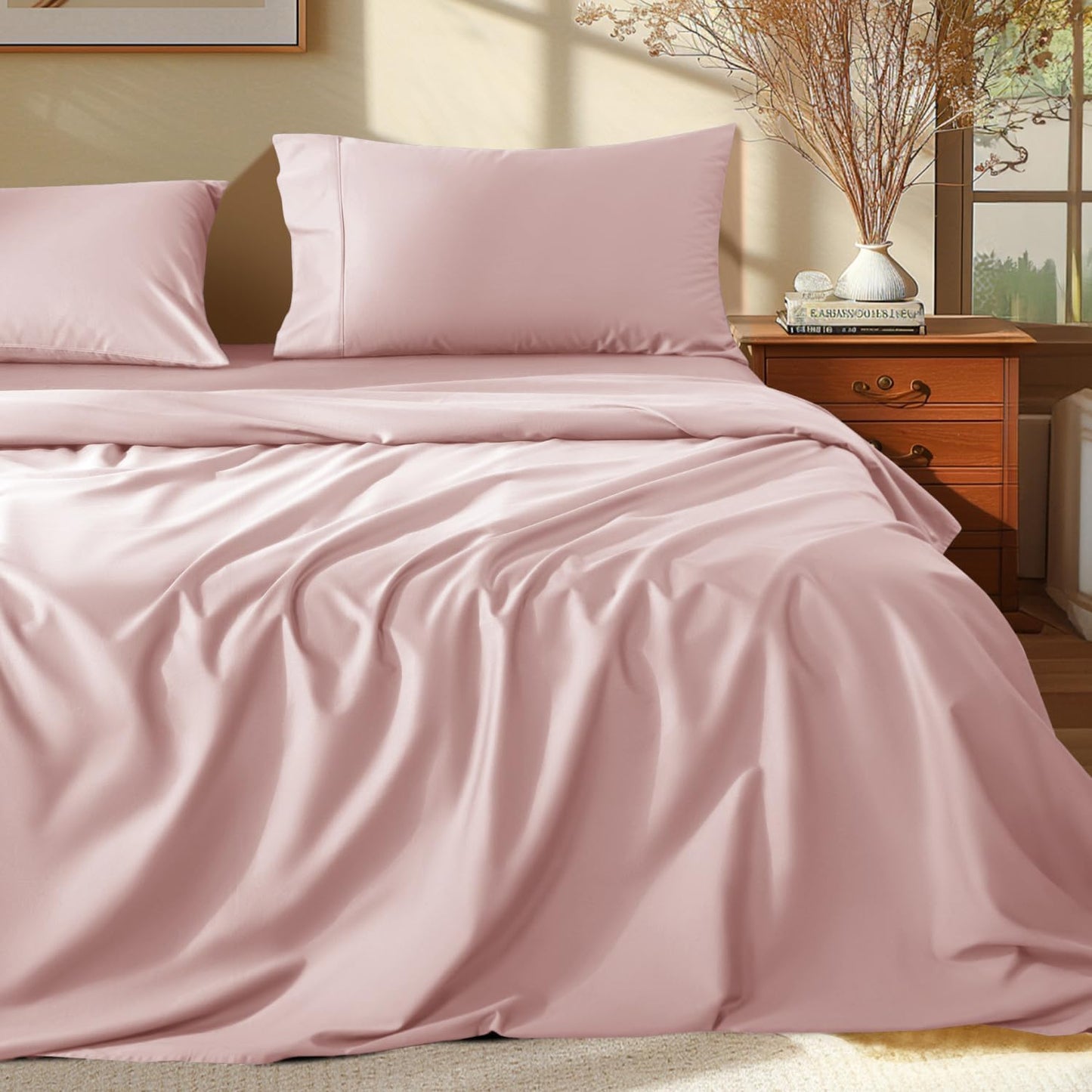 1000TC Egyptian Cotton Sheets-Cool-4 PC