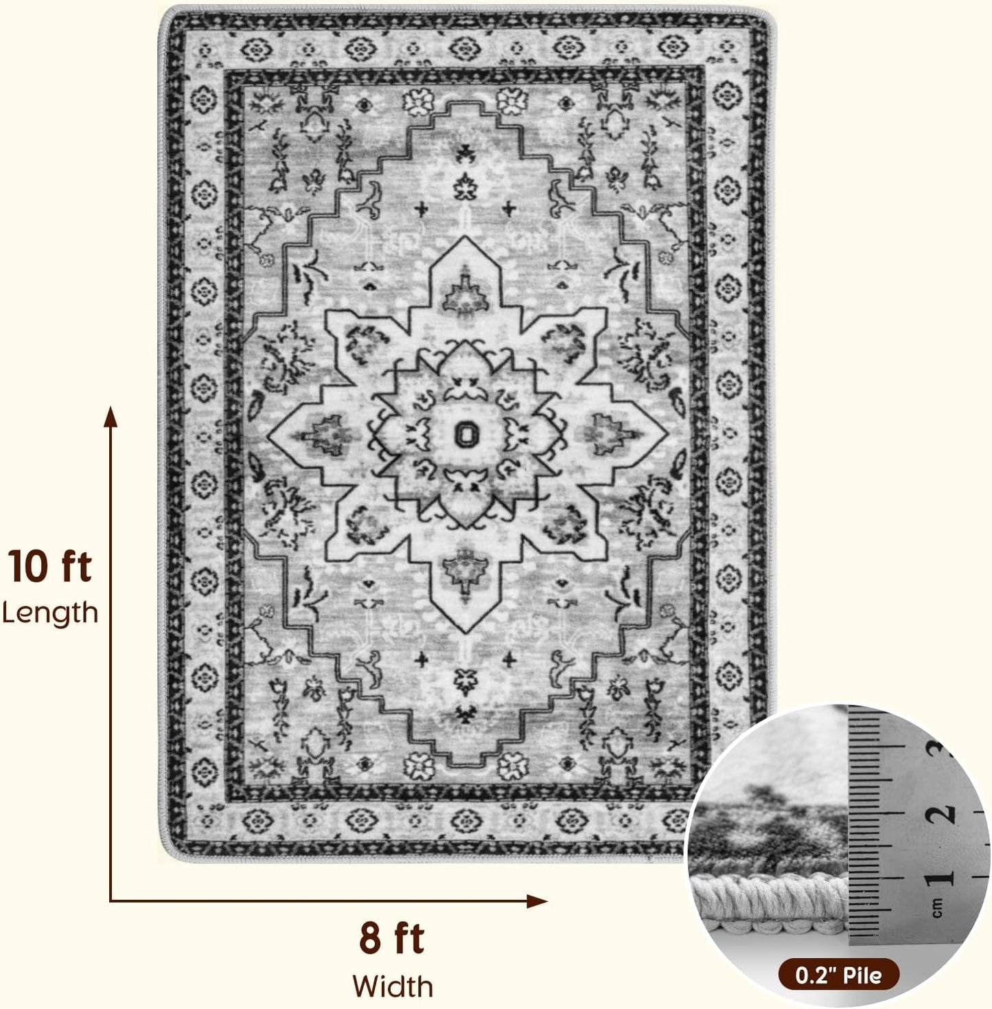 Washable Non-Slip Soft Pet-Friendly Rug