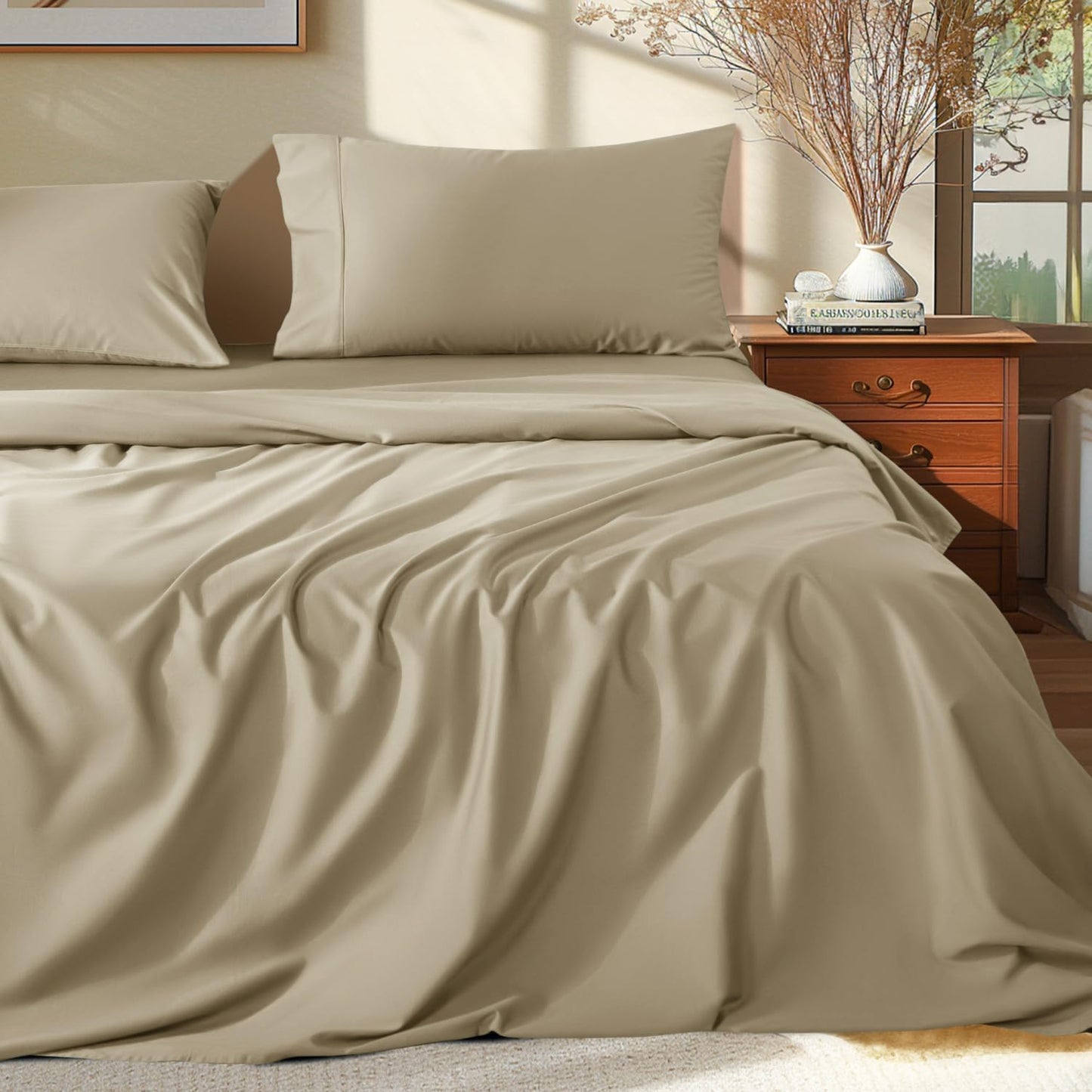 1000TC Egyptian Cotton Sheets-Cool-4 PC