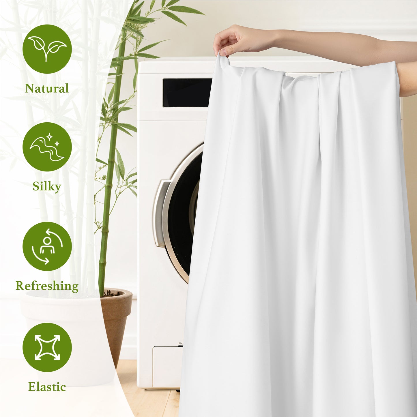Baauye Bamboo Cooling Sheet Set 4 Pieces