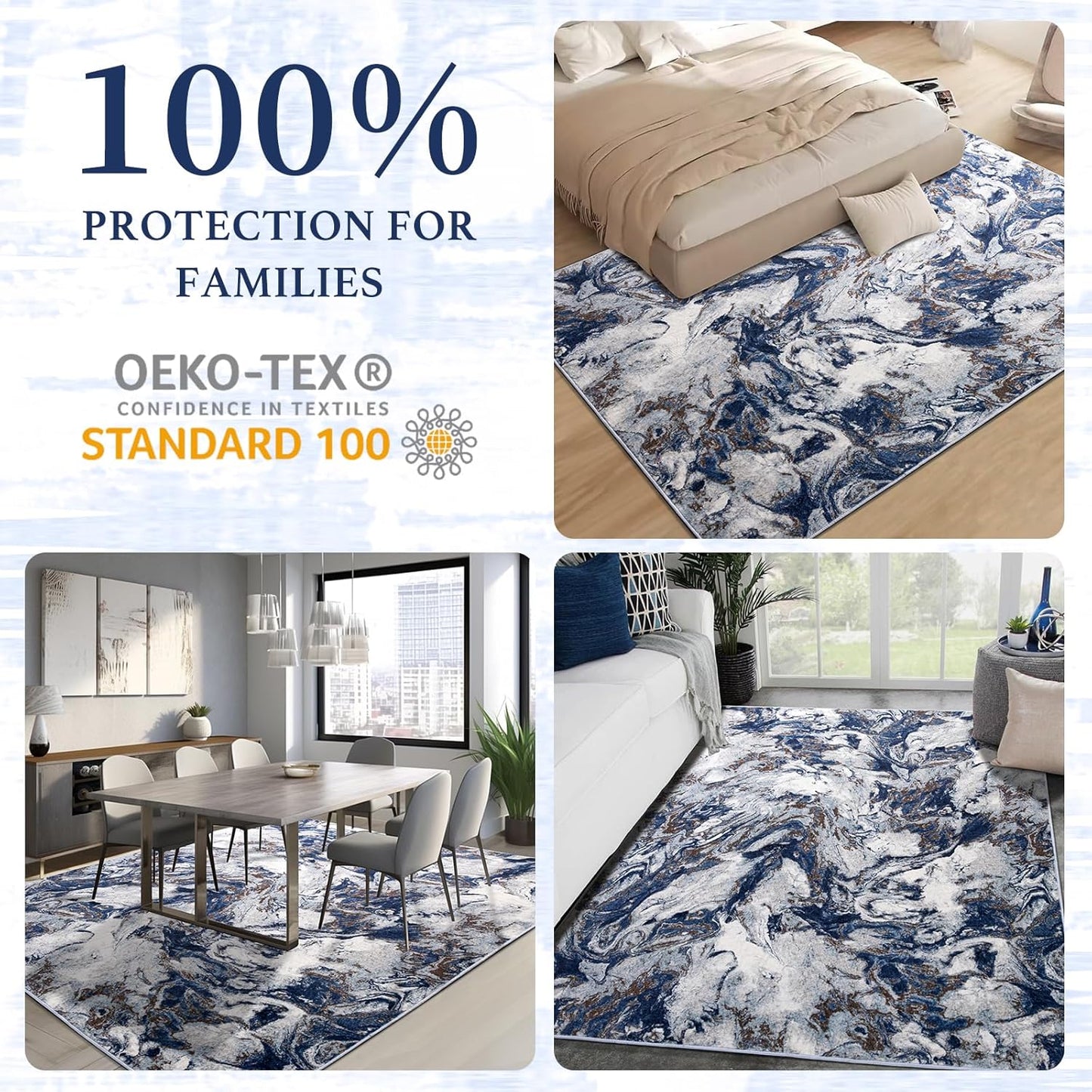 Neutral Washable Vintage Area Rug