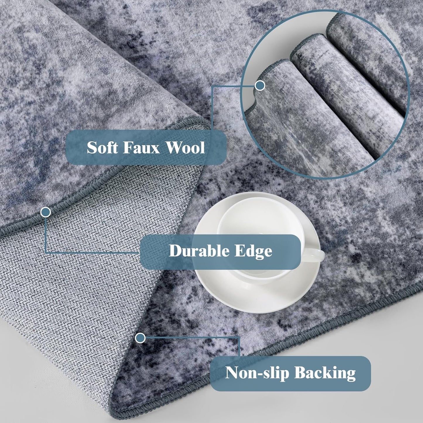 Modern Neutral Non - Slip Rug