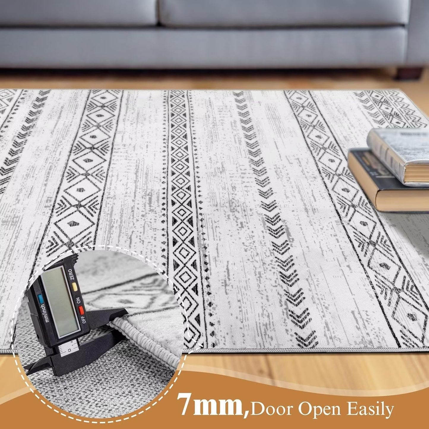 Vintage Boho Machine Washable Rug