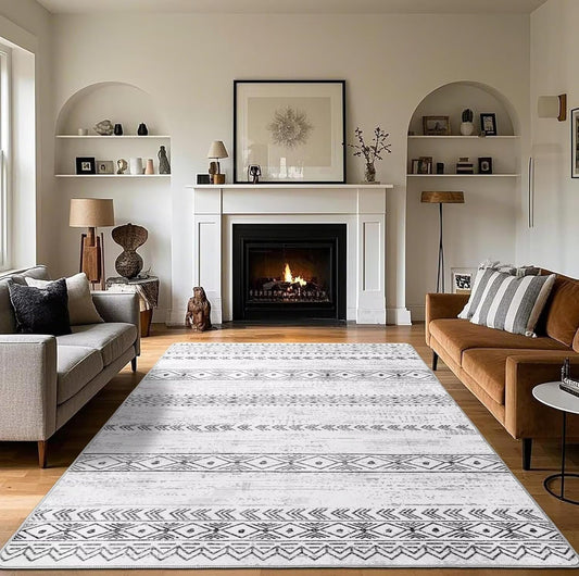 Vintage Boho Machine Washable Rug