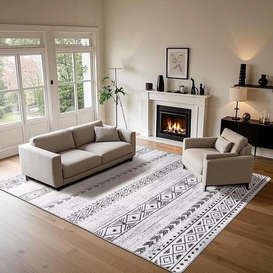 Vintage Boho Machine Washable Rug