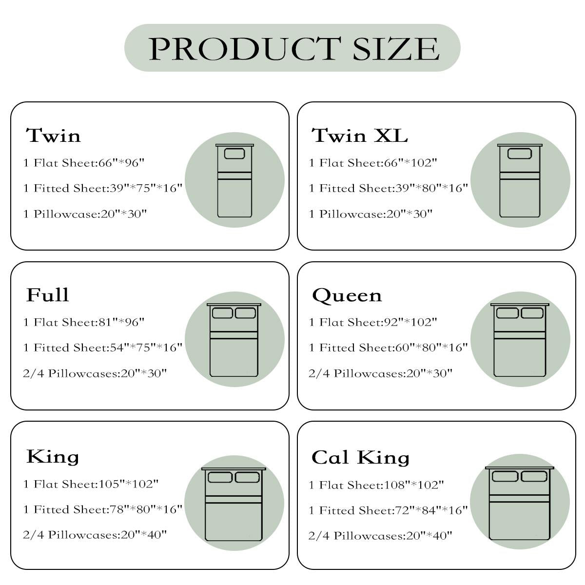 KATOON 4 PC Sheet Set