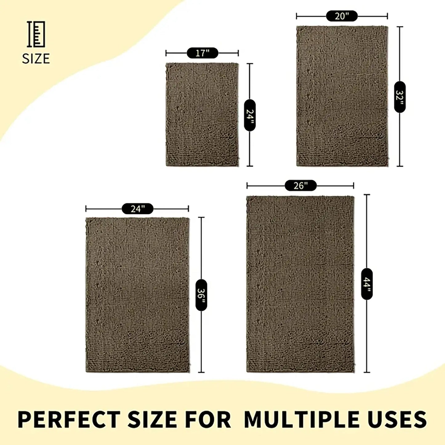 Chenille Soft Plush Bathroom Mat