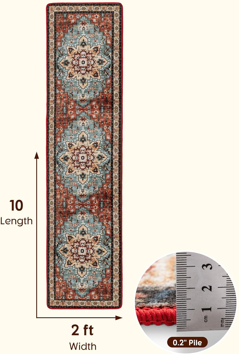 2x10 Runner Rug Hallway Kitchen Runner