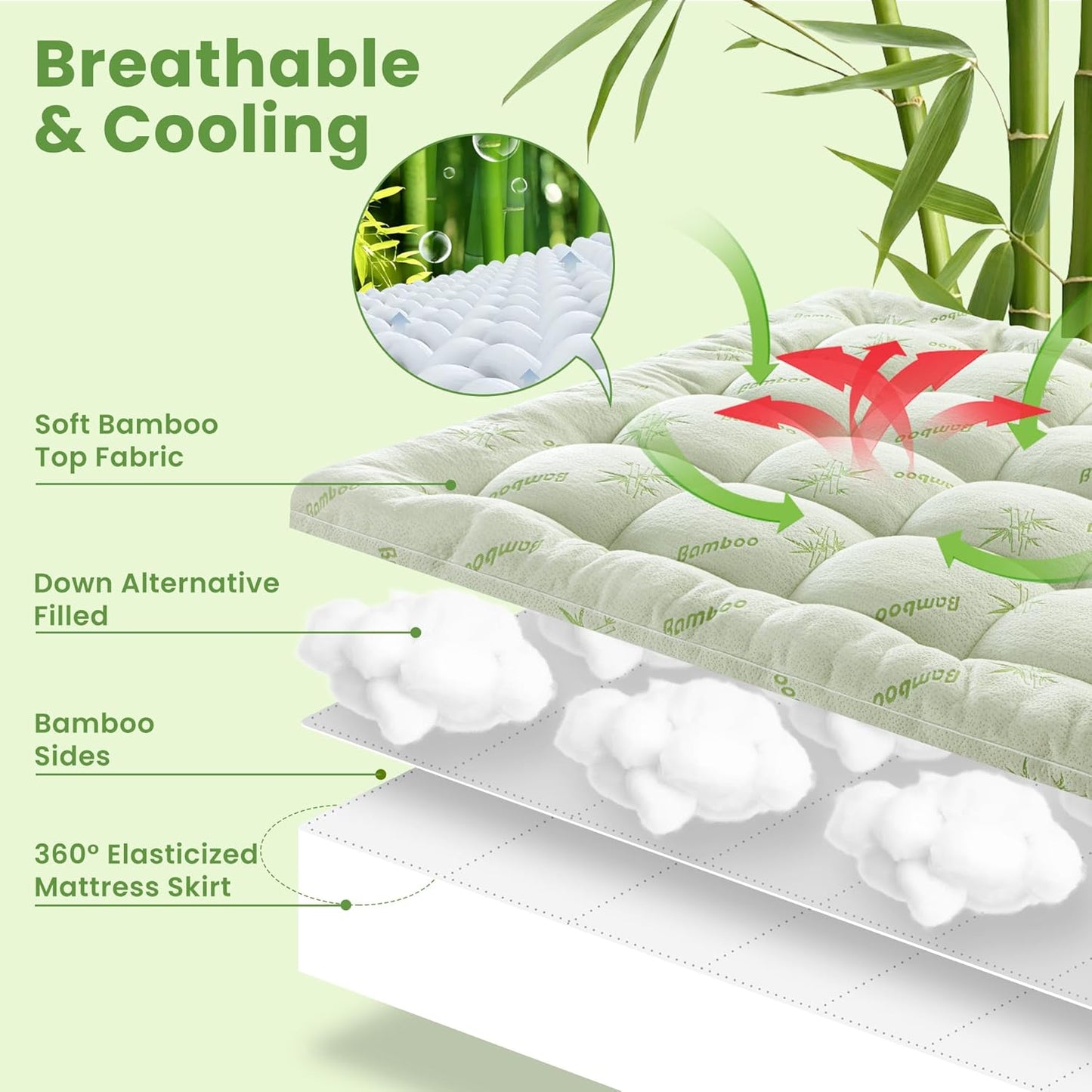 Bamboo Mattress Topper