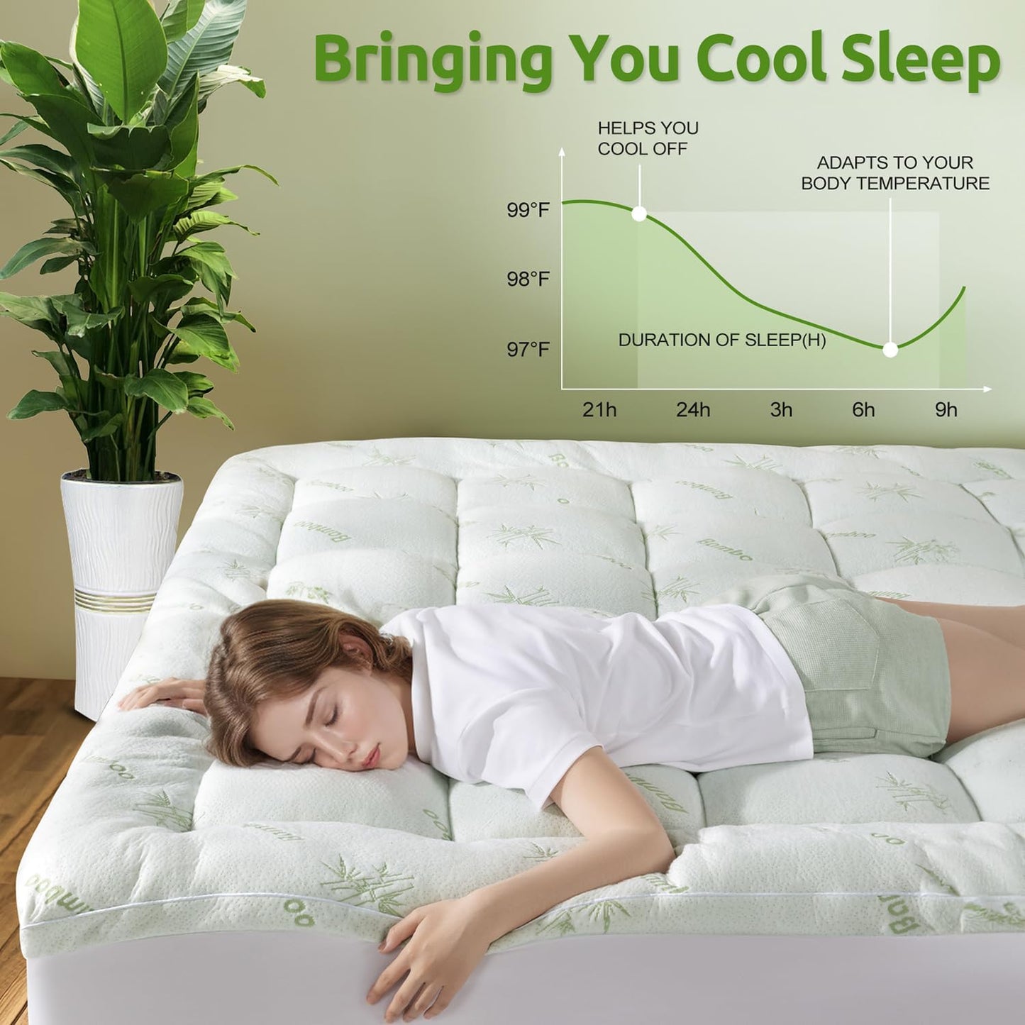 Bamboo Mattress Topper