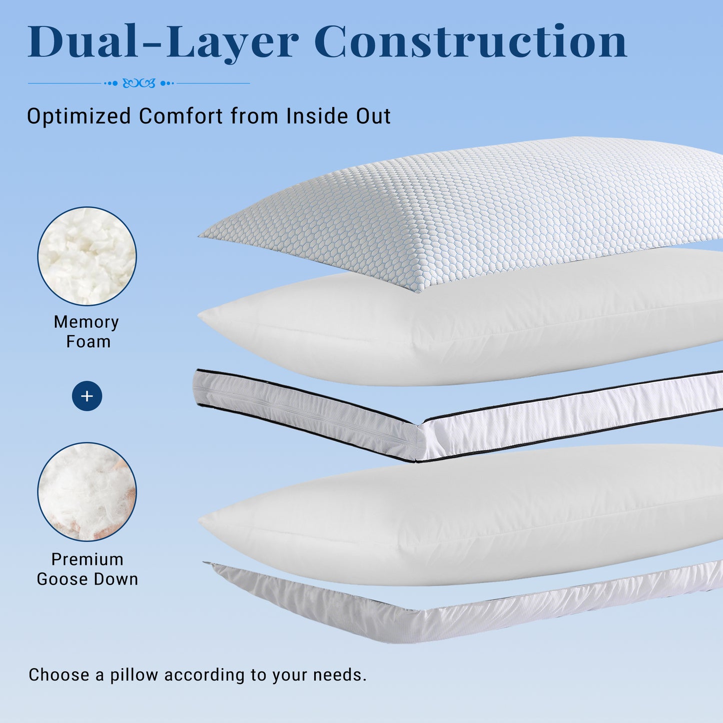 Dual Fill Cooling Pillow