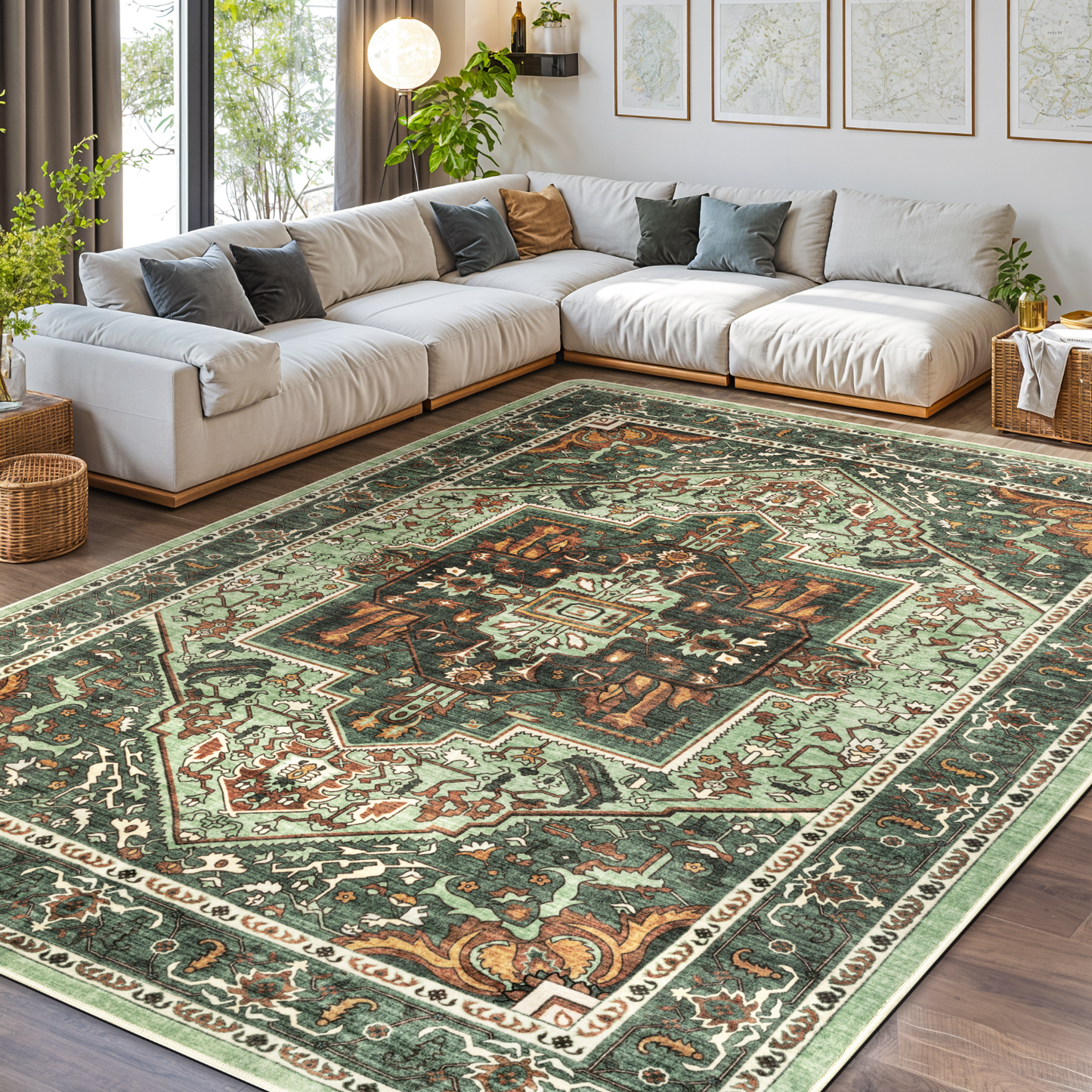 Neutral Vintage Absorbent Soft Rug