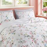 Floral Cotton Duvet Cover 3 Piece Set