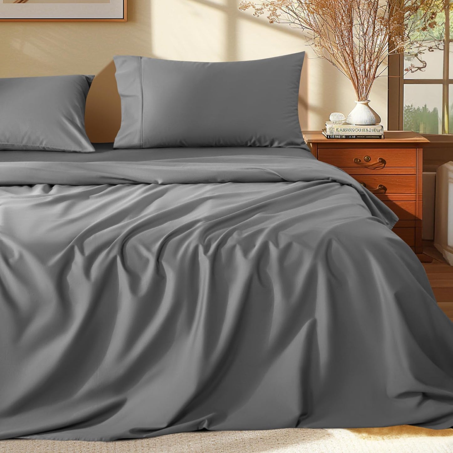 1000TC  Egyptian Cotton Sheets-Cool-4 PC