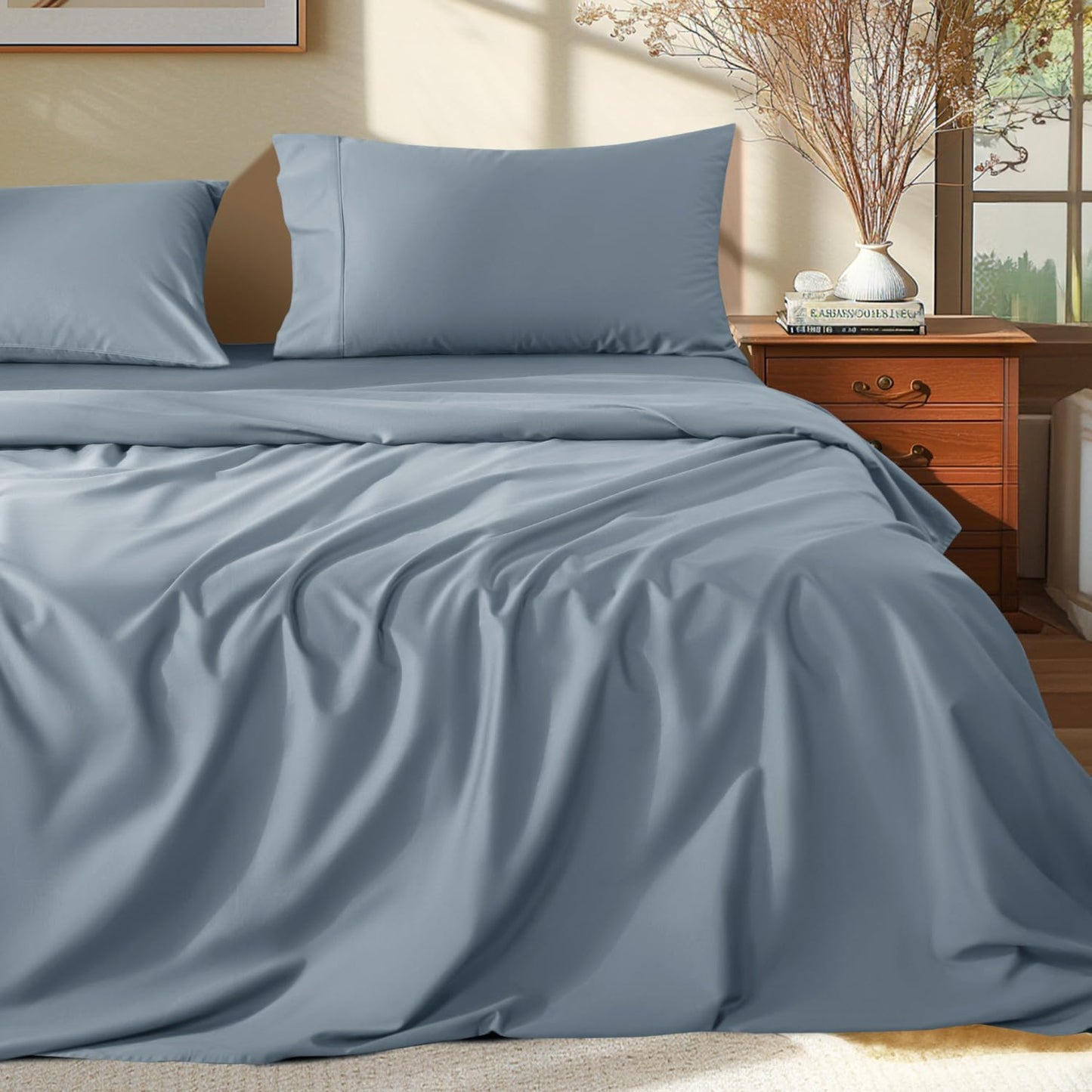 1000TC  Egyptian Cotton Sheets-Cool-4 PC