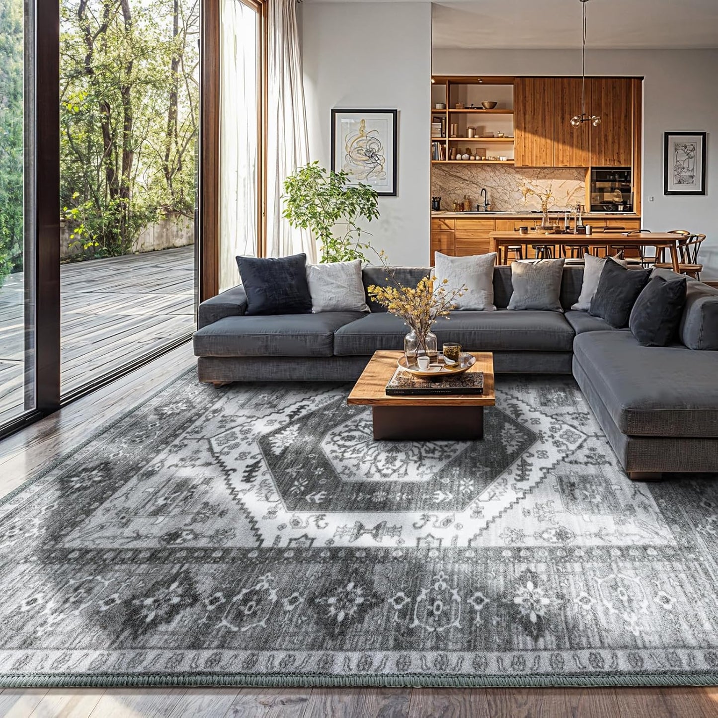 Neutral Vintage Absorbent Soft Rug