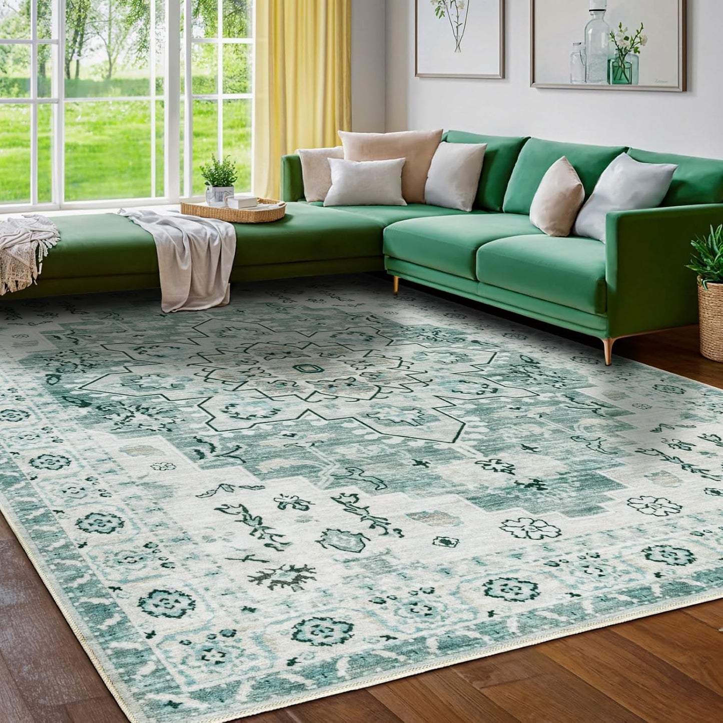Neutral Vintage Absorbent Soft Rug